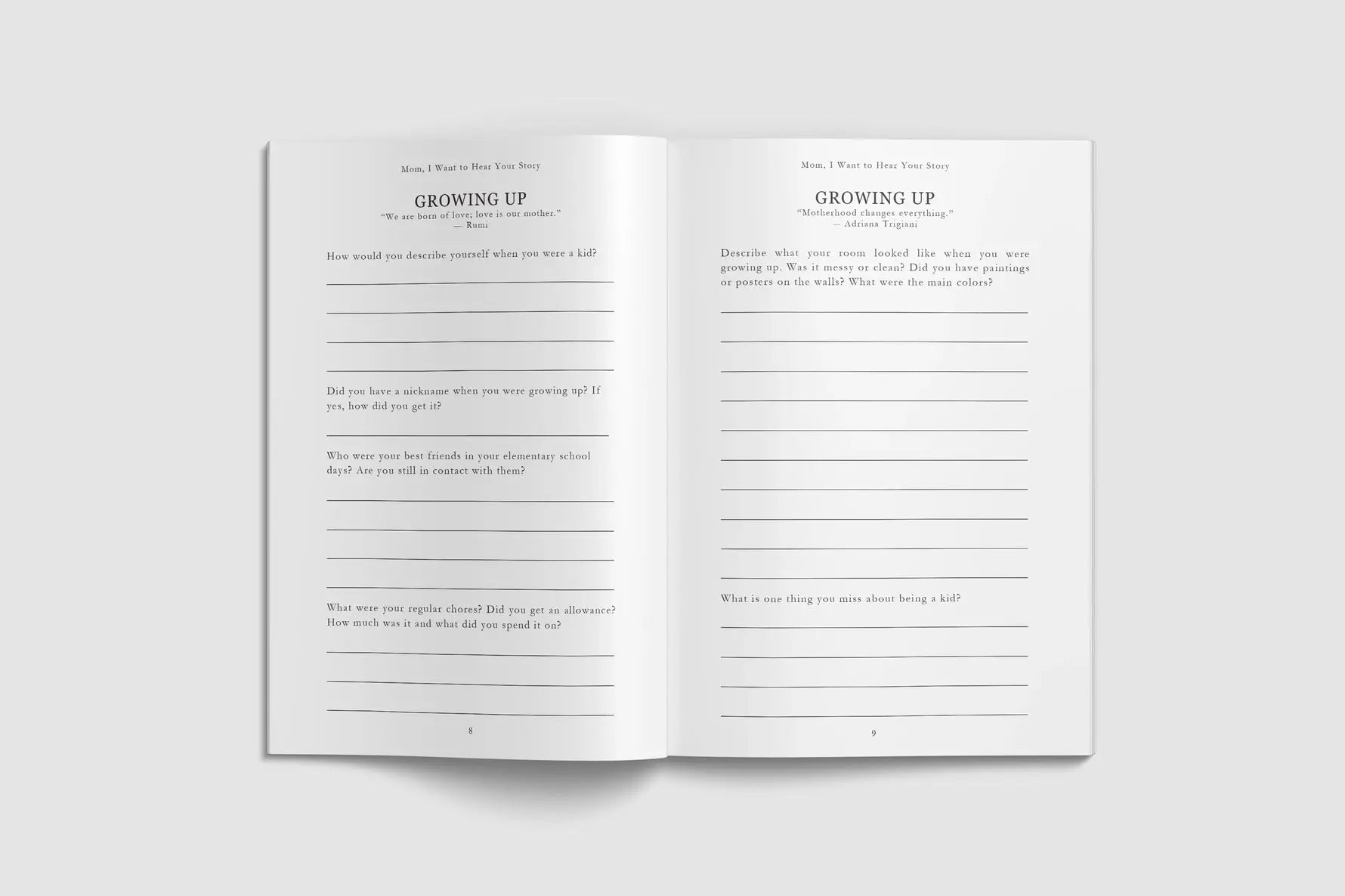 Mom, I Want To Hear Your Story; Popular Mother's Day Gift