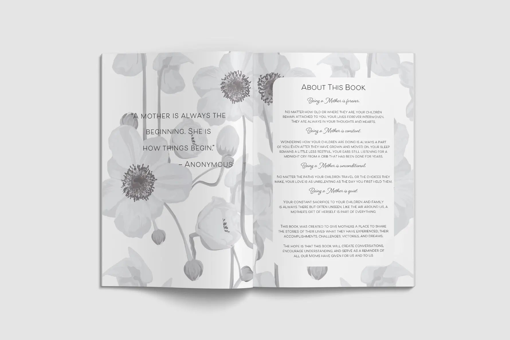 Mom, I Want To Hear Your Story; Popular Mother's Day Gift