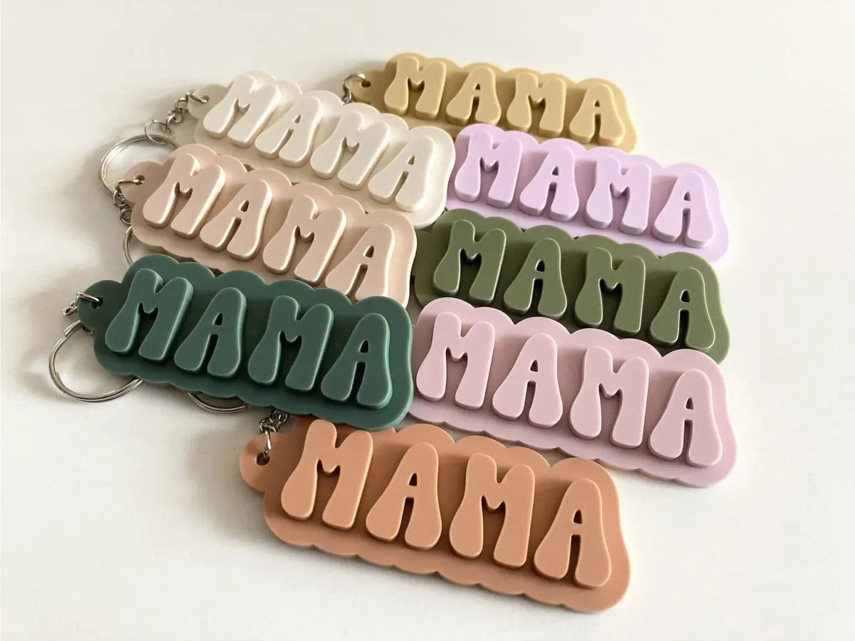 Monotone Mama Acrylic Keychain - Fason De Viv