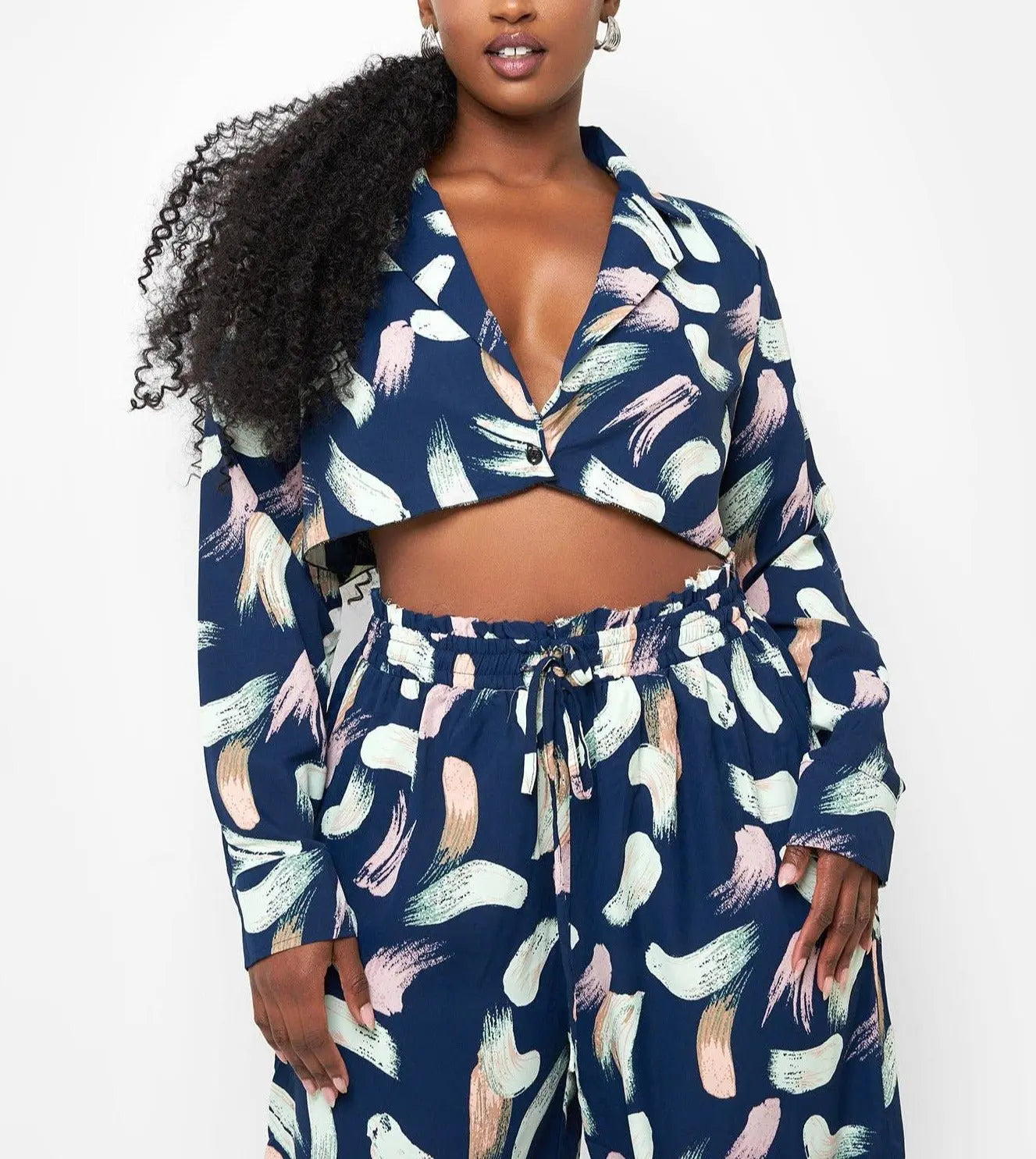 POSH - Nina Plunge Printed Top - Fason De Viv