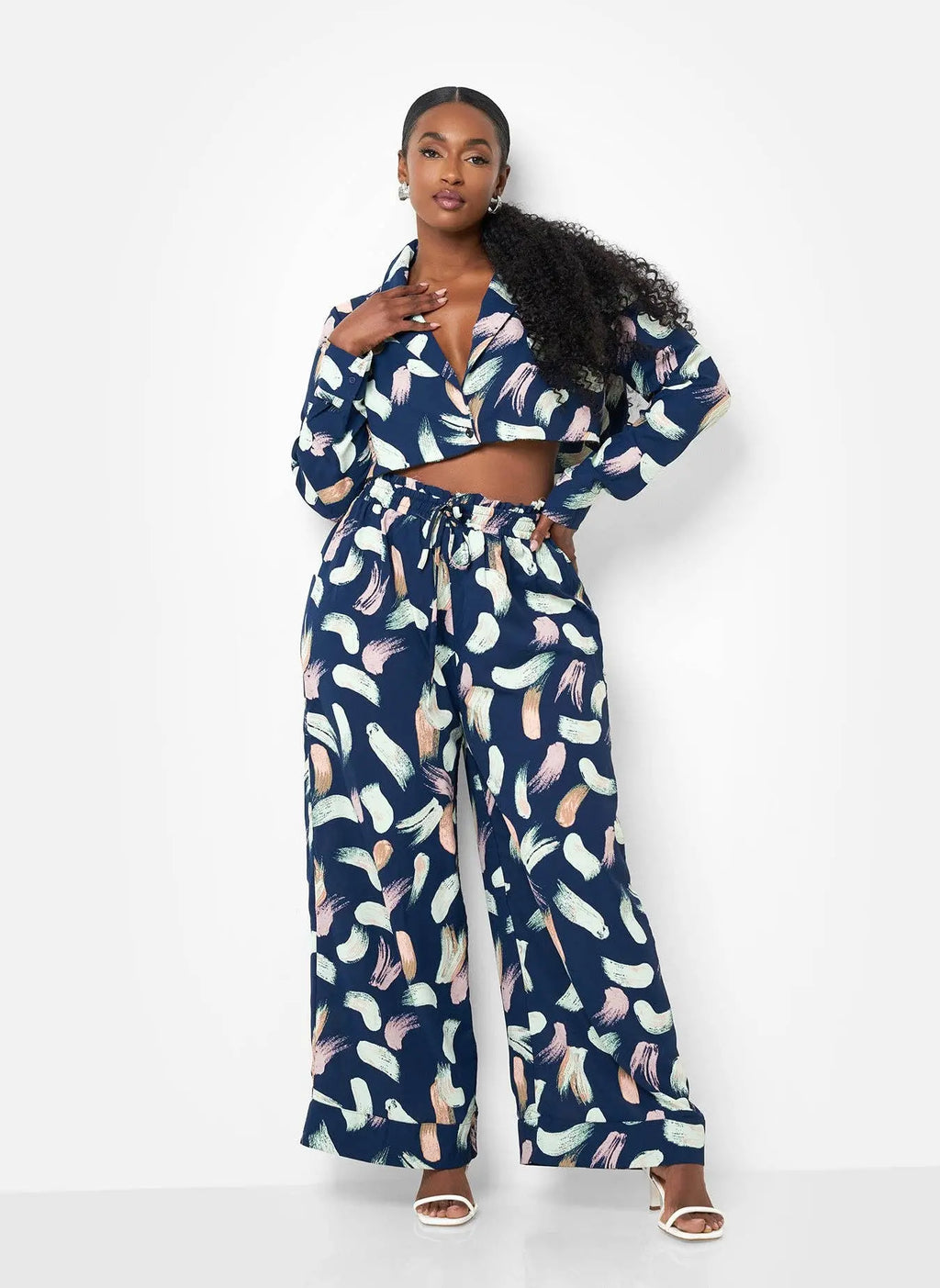 POSH - Nina Plunge Printed Top - Fason De Viv