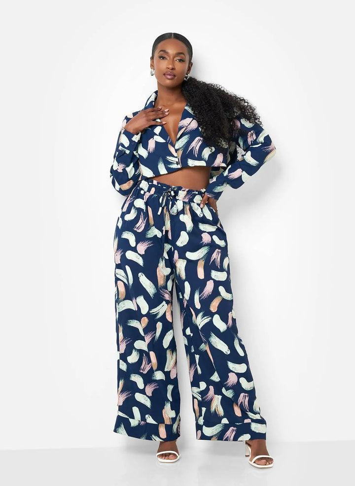 POSH - Nina Plunge Printed Top - Fason De Viv