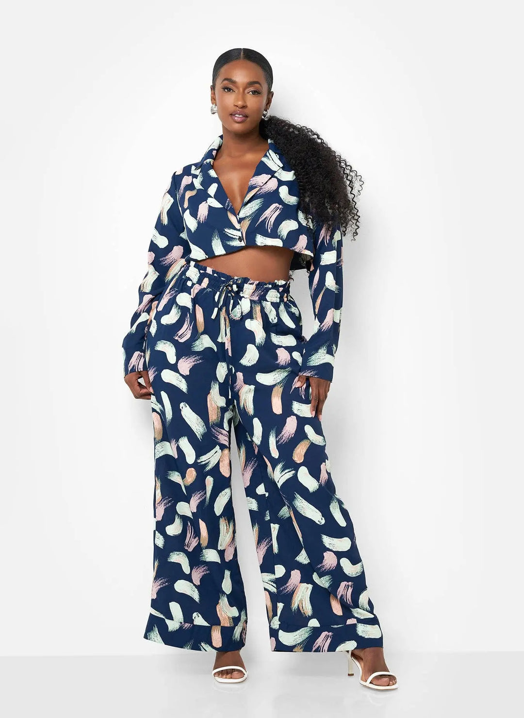 POSH - Nina Plunge Printed Top - Fason De Viv