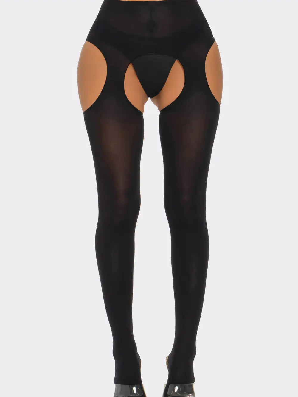 Peekaboo High-Waist Cutout Stockings