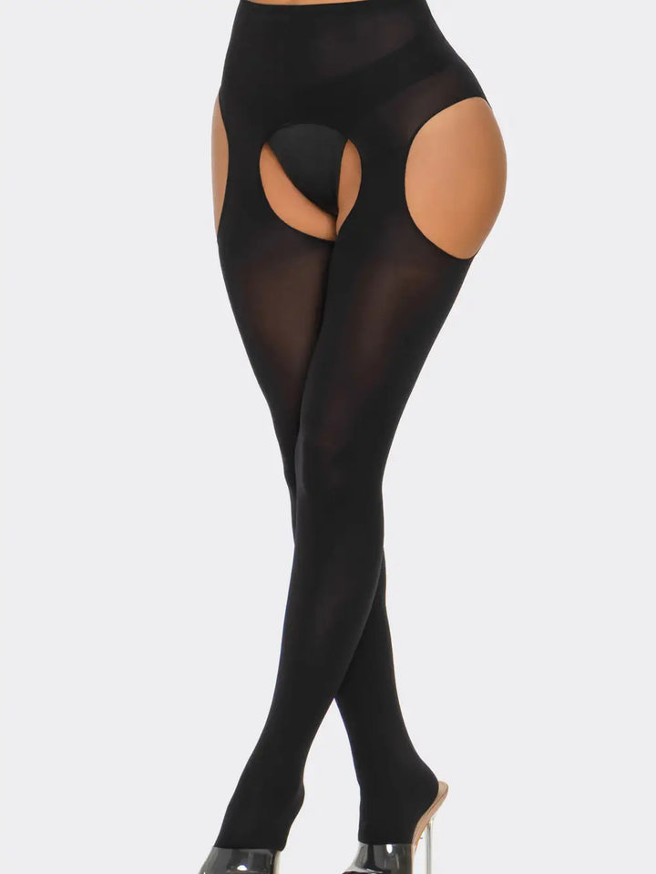 Peekaboo High-Waist Cutout Stockings