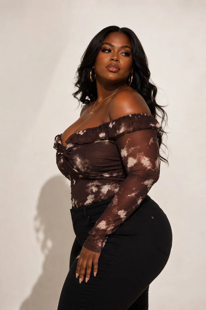 Plus Size Off-Shoulder Top - Fason De Viv