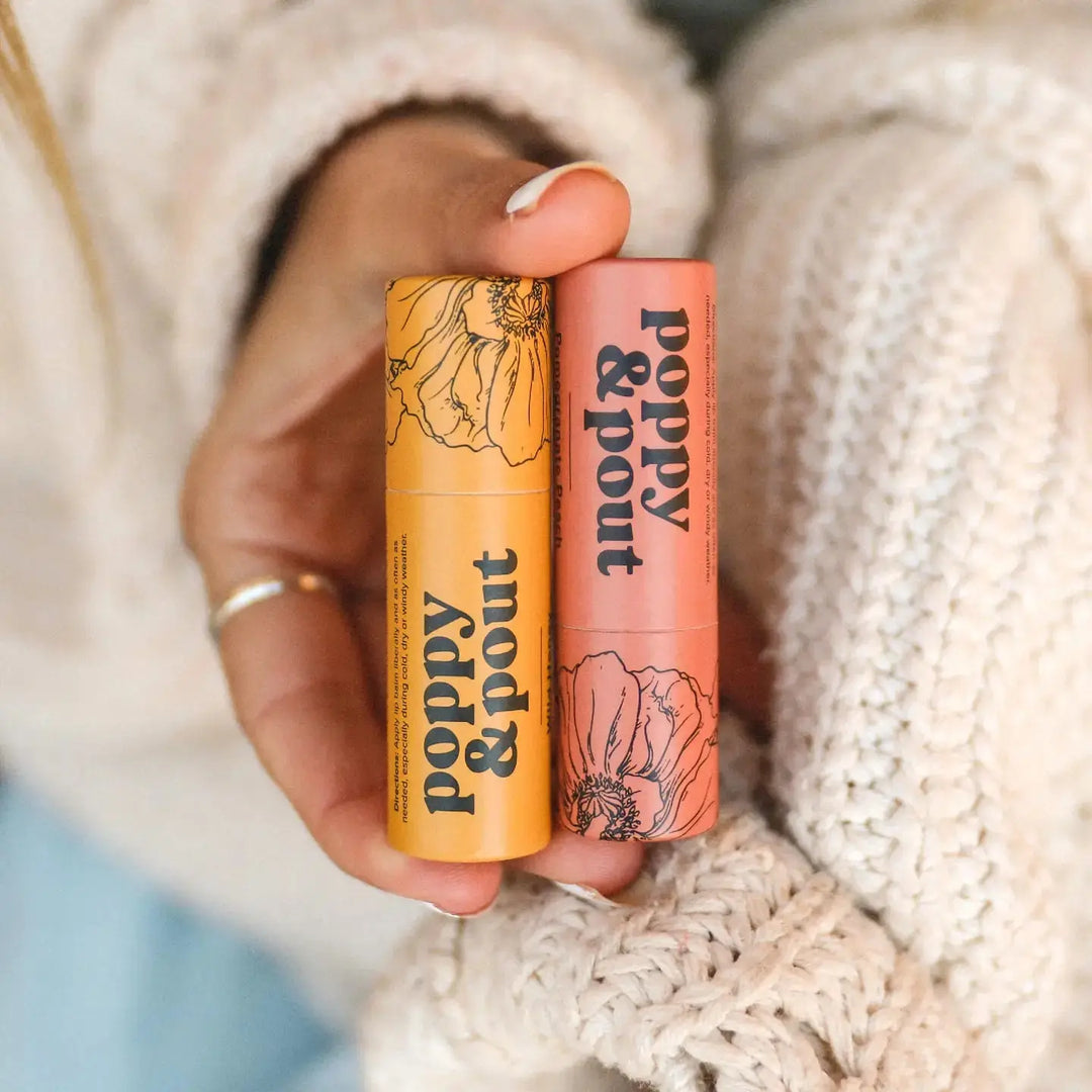 Poppy &amp; Pout Pomegranate Peach Lip Balm - Lip Balms from Poppy