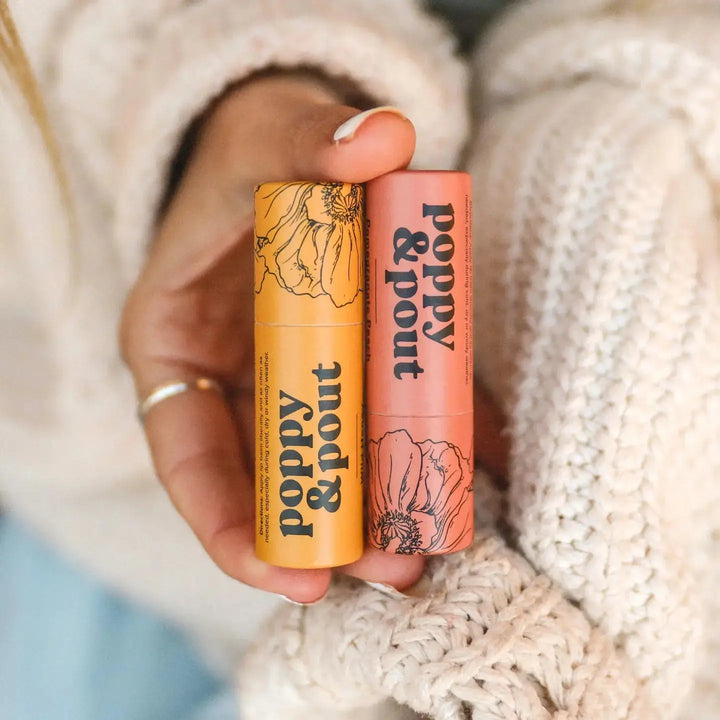 Poppy &amp; Pout Pomegranate Peach Lip Balm - Lip Balms from Poppy