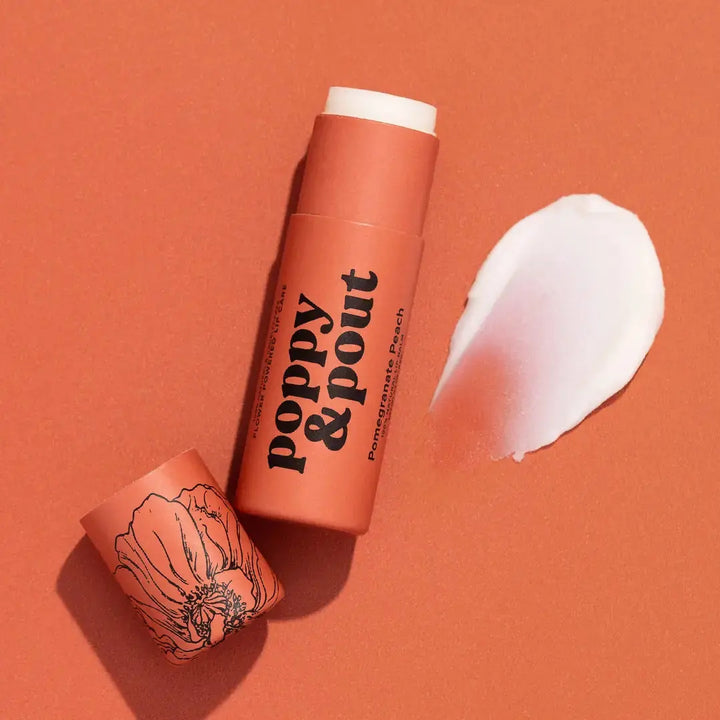 Poppy &amp; Pout Pomegranate Peach Lip Balm - Lip Balms from Poppy