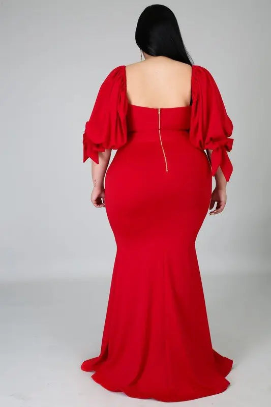 Posh Long sleeve plus size maxi Dress - Fason De Viv
