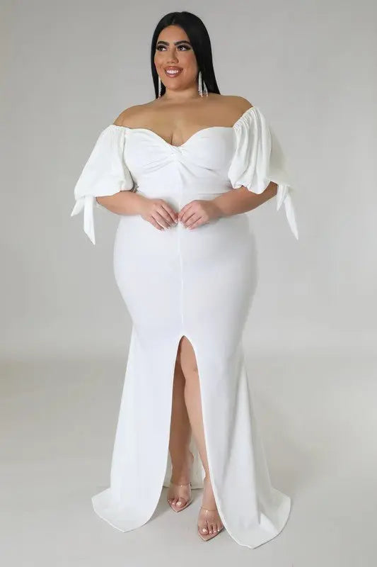 Posh Long sleeve plus size maxi Dress - Fason De Viv