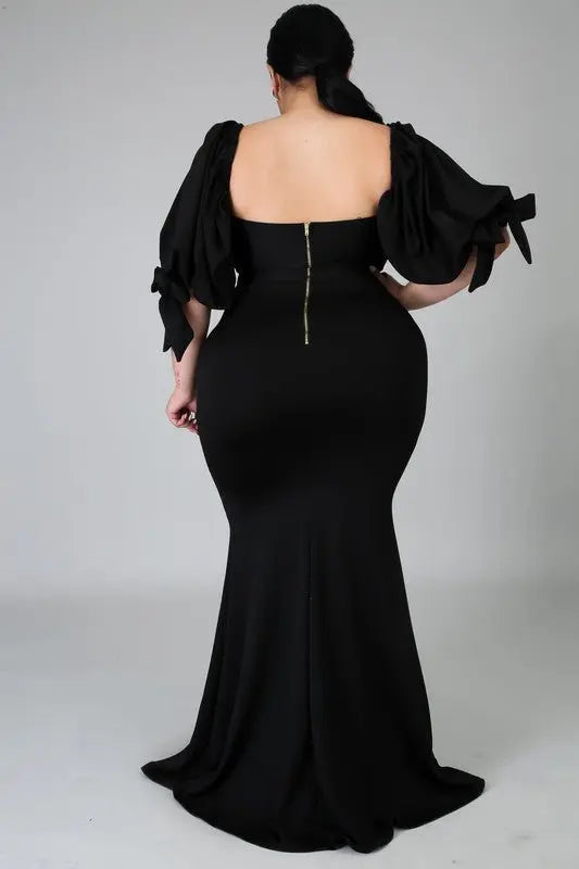 Posh Long sleeve plus size maxi Dress - Fason De Viv