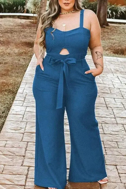 Posh Plus Size Denim Jumpsuit - Fason De Viv