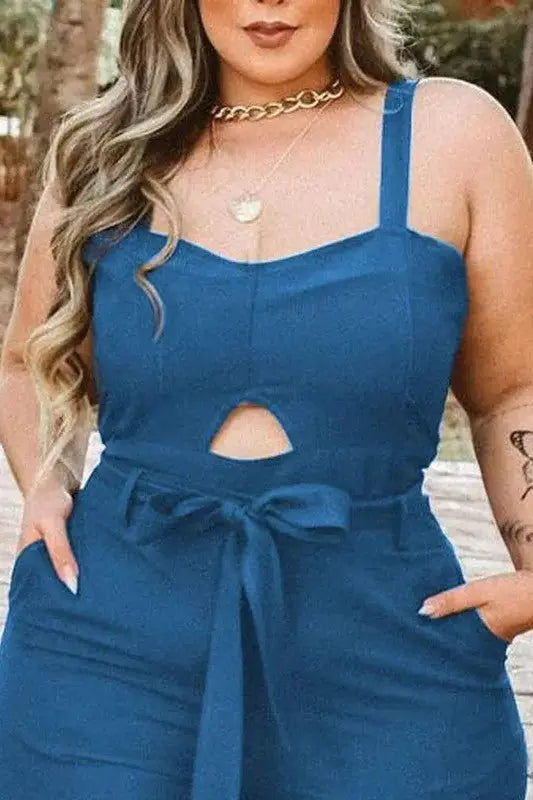 Posh Plus Size Denim Jumpsuit - Fason De Viv