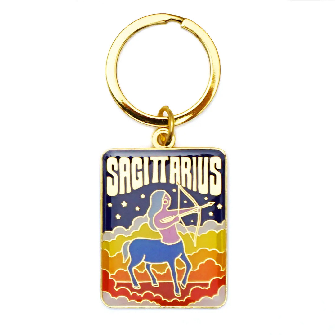 Zodiac Sign Enamel Keychain