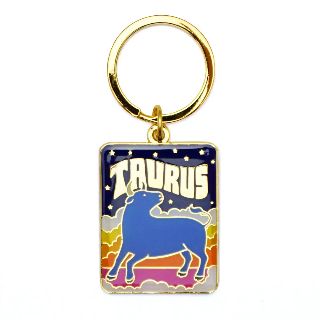 Zodiac Sign Enamel Keychain