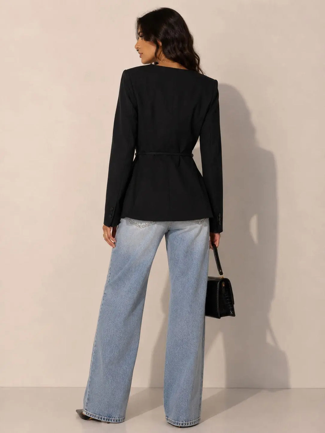 The Autumn Muse Tie-Waist Blazer - Blazers from Fason De Viv