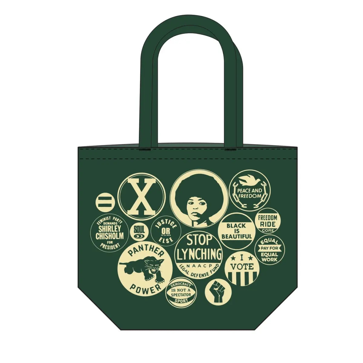 Tote Bag - Power Button (Hunter Green) - Fason De Viv
