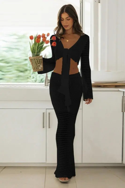 Maxi Skirt & Top Set: Trendy Beachwear - Fason De Viv