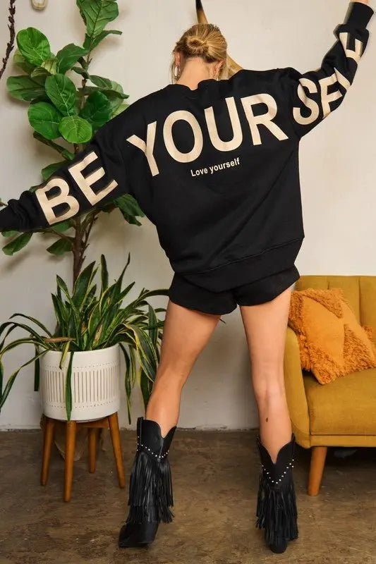 ZEN Be your self oversized Sweatshirt - Fason De Viv