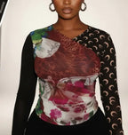 Zen Graphic Print Long Sleeve Top