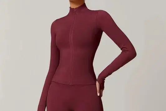 ZenJacket &amp; Leggings Set Stand Collar Full Zipper