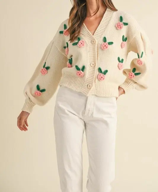 Zen Rose Cardigan - Fason De Viv