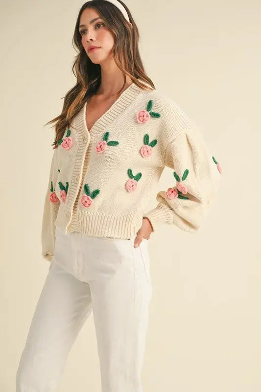 Zen Rose Cardigan - Fason De Viv