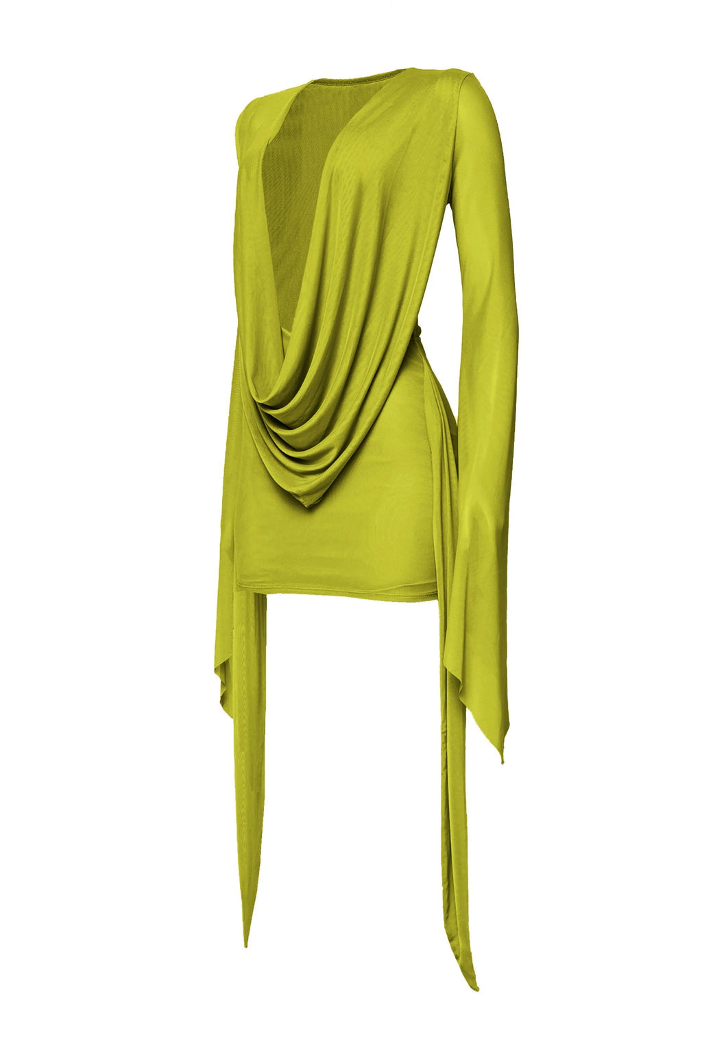 Zen Sexy Draped Sheer Mini Dress