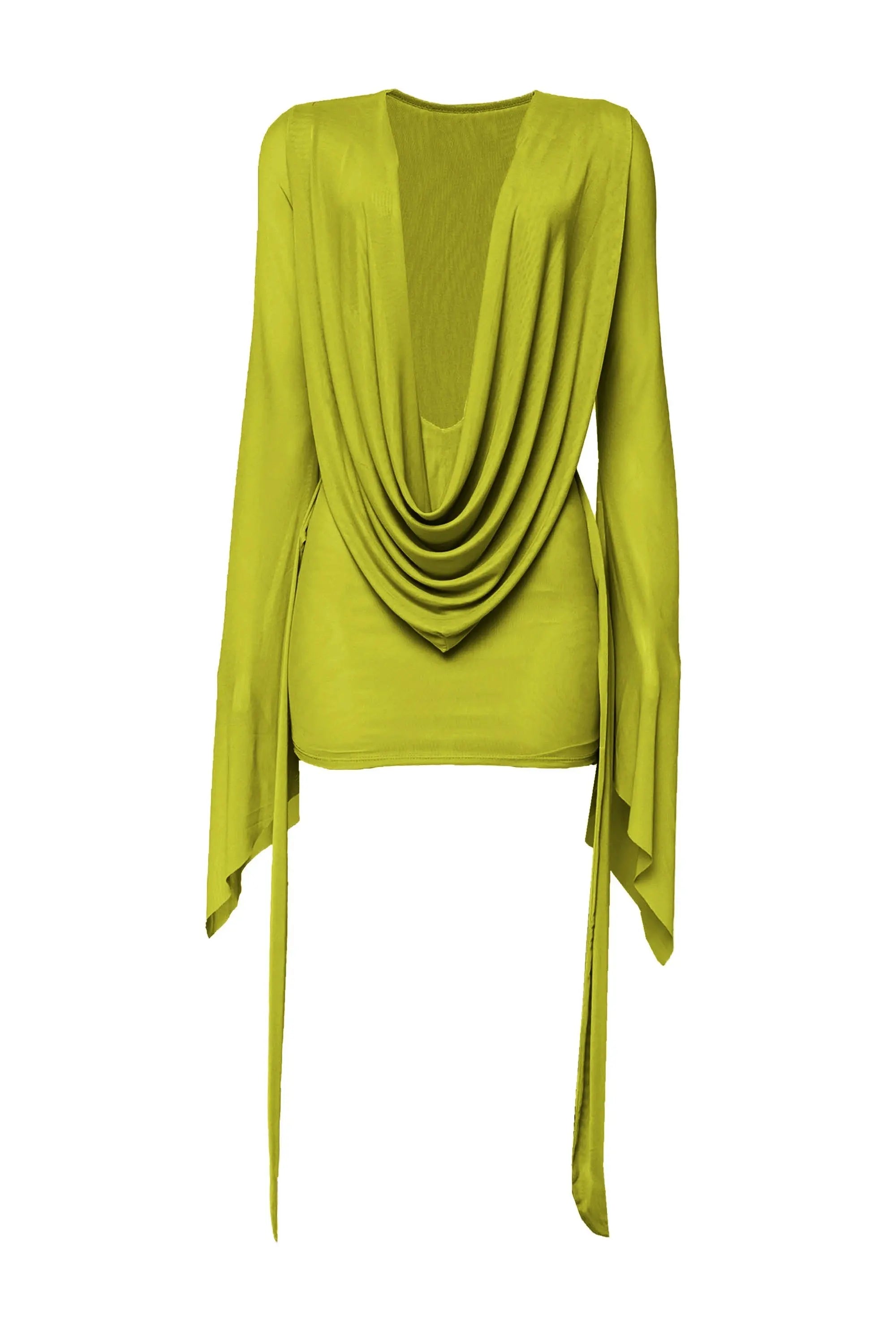 Zen Sexy Draped Sheer Mini Dress
