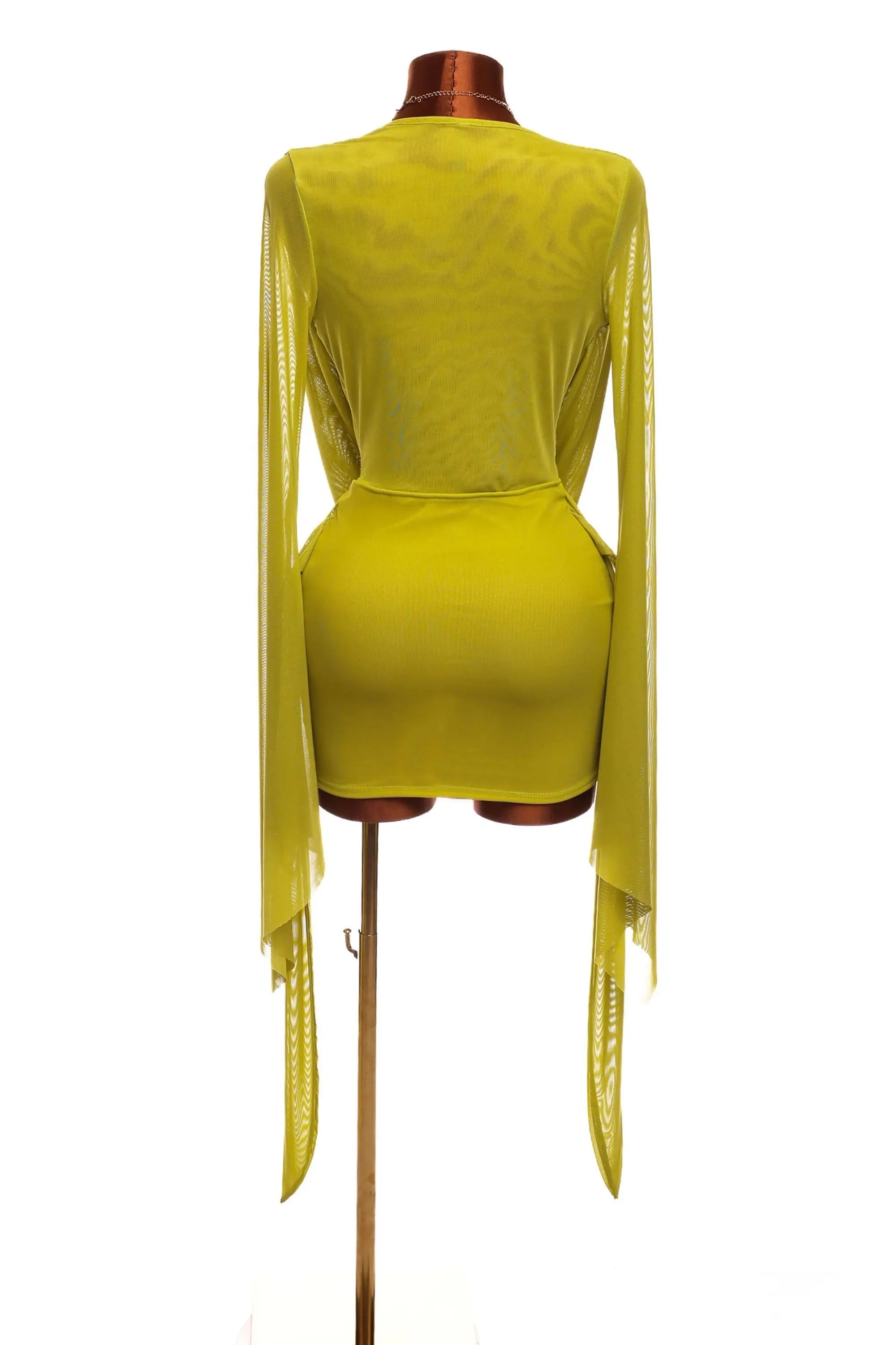Zen Sexy Draped Sheer Mini Dress