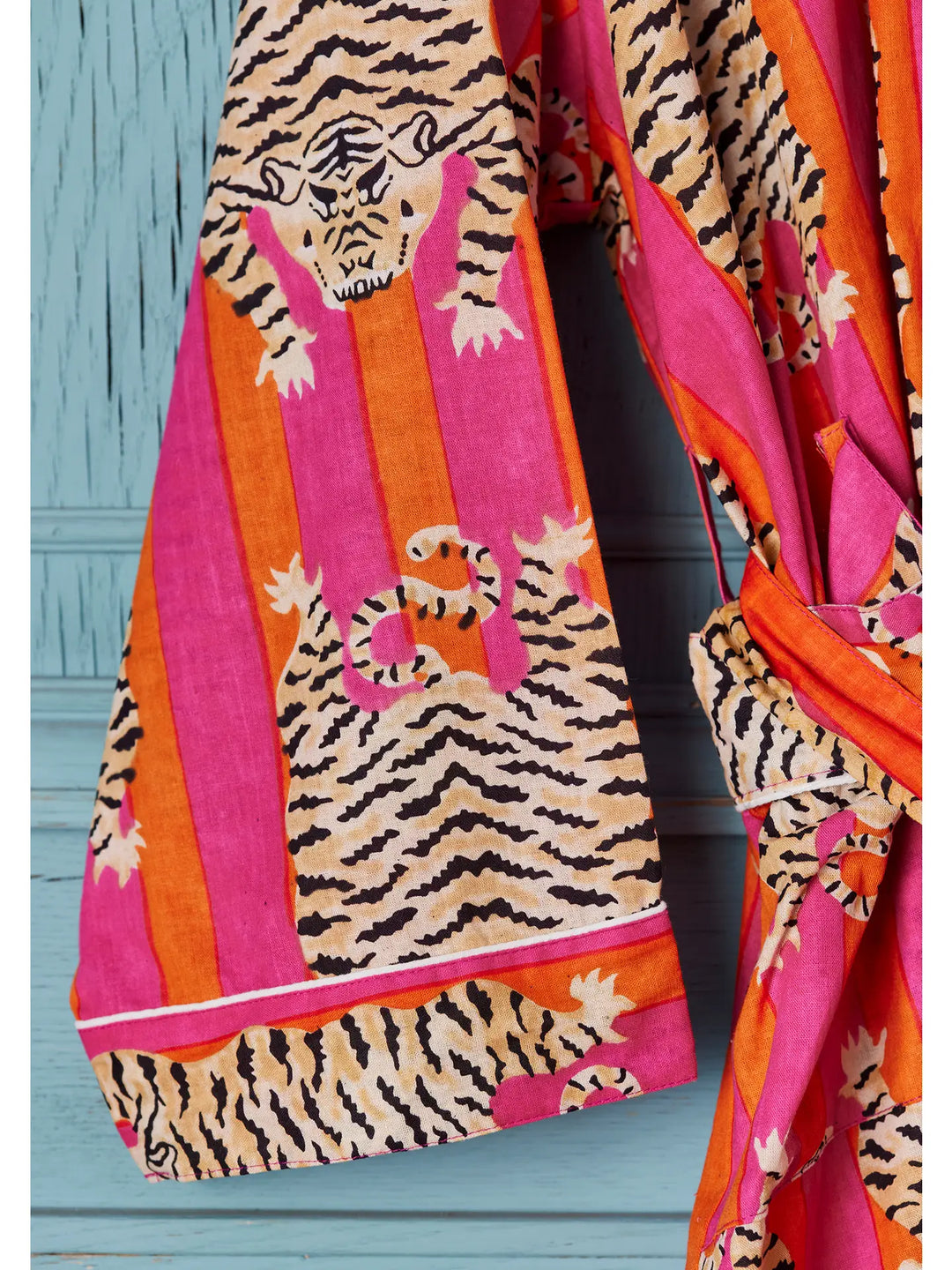 Zen Tiger Stripe Cotton Lounge Robe