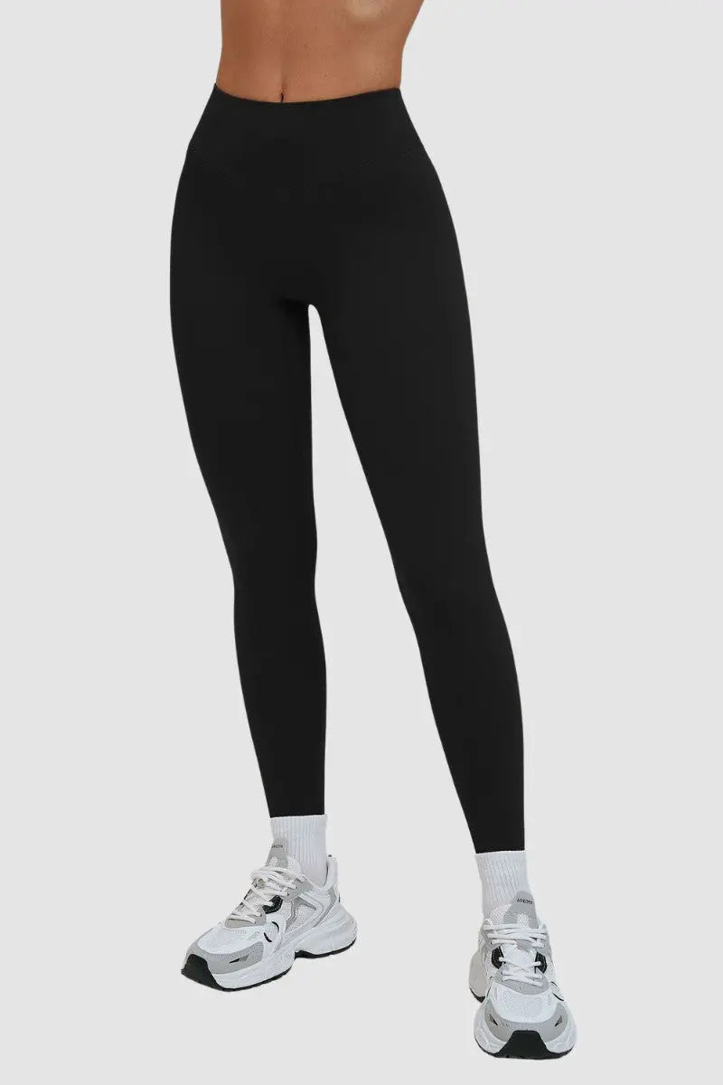 FASON DE VIV Sport Hip Lift Yoga Leggings Women Black – side view