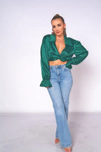AALIYAH Green Blouse - Fason De Viv