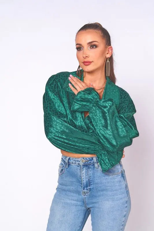 AALIYAH Green Blouse - Fason De Viv