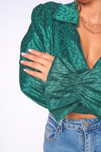 AALIYAH Green Blouse - Fason De Viv