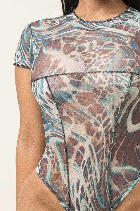 BRI Sage mesh bodysuit - Fason De Viv