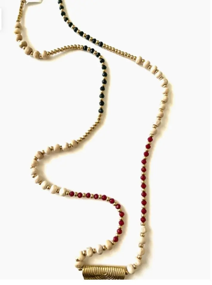 Boho Gal Jewelry - Kateri Brass Necklace - Fason De Viv