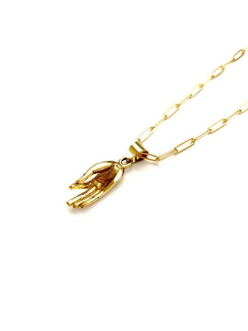 Boho Gal Jewelry - Mai Blessing Hand Necklace - Fason De Viv