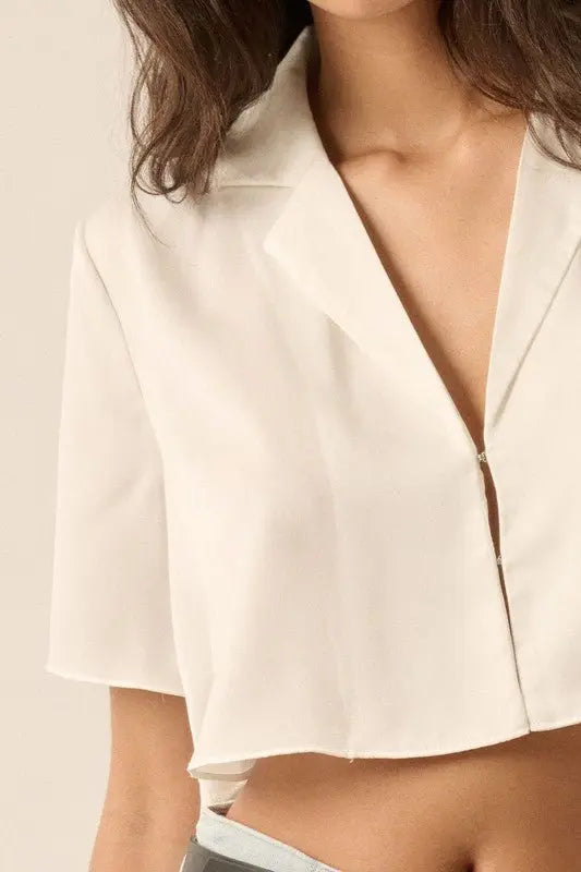 Bri Cropped Lapel - Collar - Fason De Viv