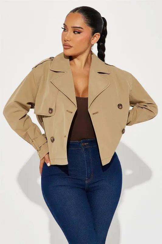 Bri Cropped Trench Jacket - Fason De Viv