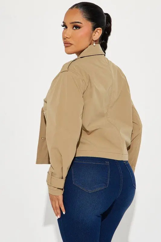 Bri Cropped Trench Jacket - Fason De Viv