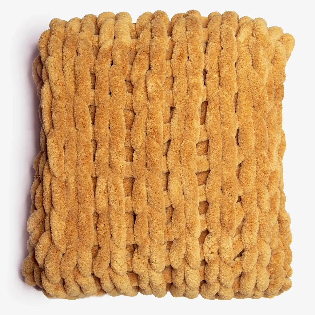 Chenille Chunky Knit Throw Blanket - Fason De Viv
