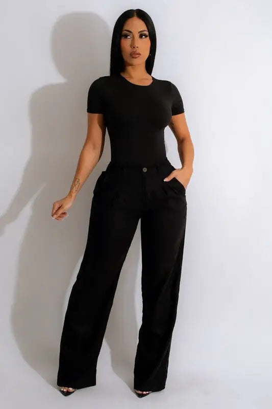 EVE LINEN BLENDED STRAIGHT LEG PANTS - Fason De Viv