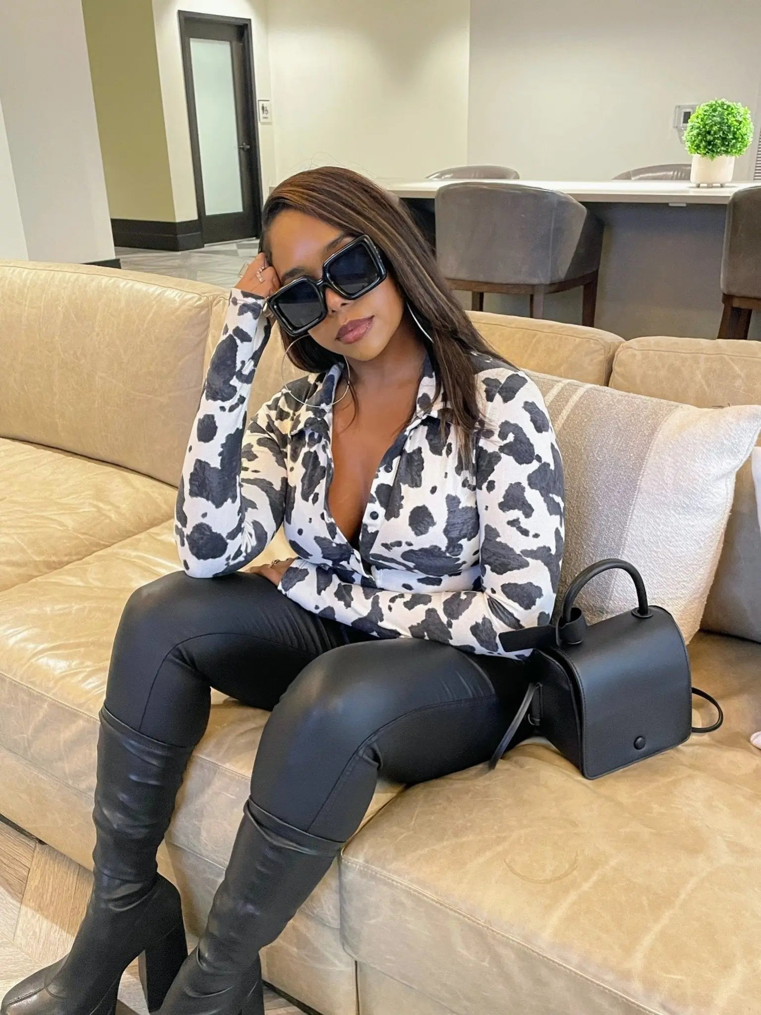 FDV Cow print shirt - Fason De Viv