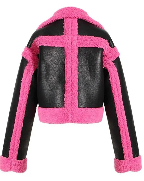 FDV Sherpa - PU Bomber Coat - Fason De Viv