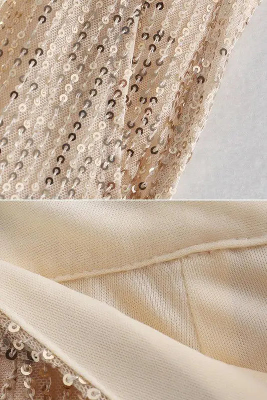 High Waist Sequins Pants - Fason De Viv