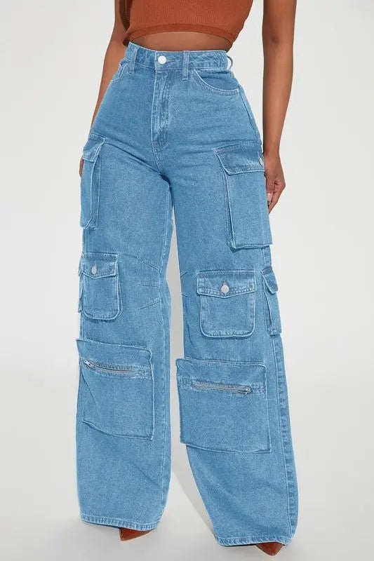 Judy CARGO DENIM JEANS - Fason De Viv