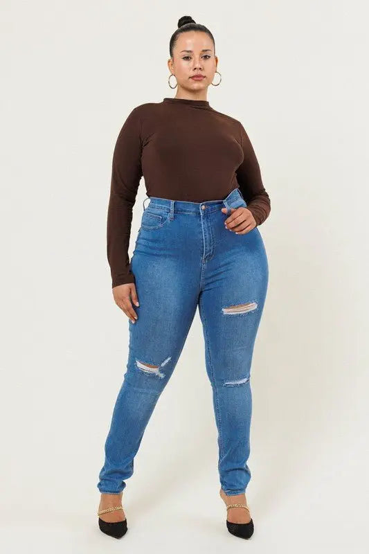 Judy PLUS Distressed skinny - Fason De Viv