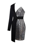 Lora Silver Sequin Blazer Dress - Fason De Viv